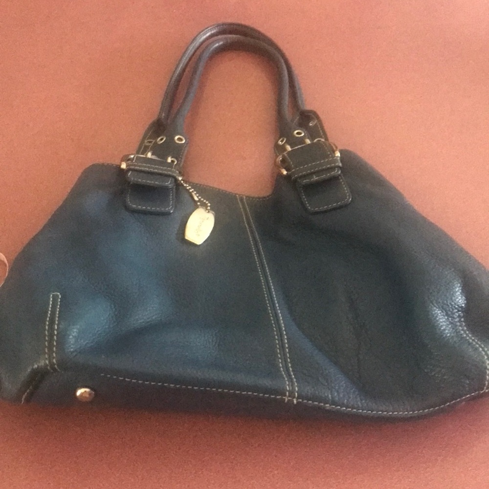 New blue Tignanello leather purse